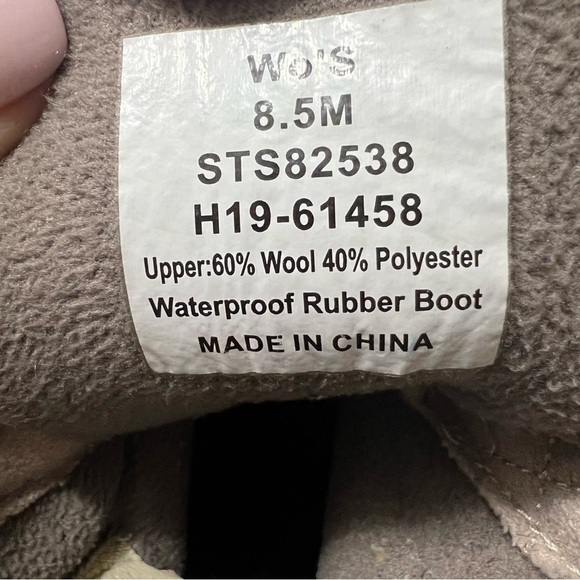 SPERRY Saltwater Waterproof Duck Rain Boots Inner Zip Beige STS83234 Size 8.5 - Picture 8 of 8